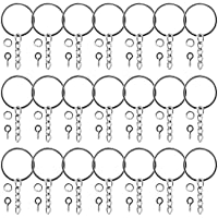 Naler Juego de 120 Piezas Llaveros con Cadena + Anillas Abiertas + Pasadores de Tornillo para Manualidades DIY (25 mm de…